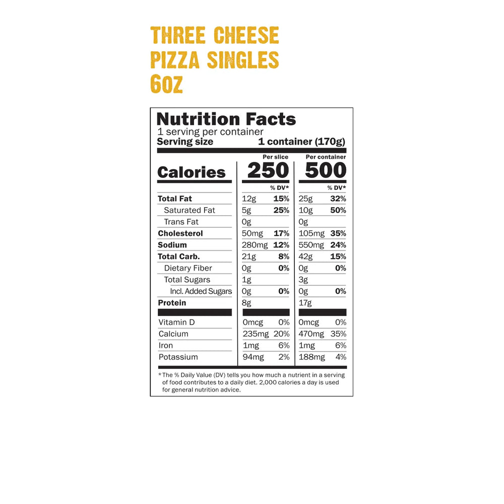 Three Cheese Pizza Singles